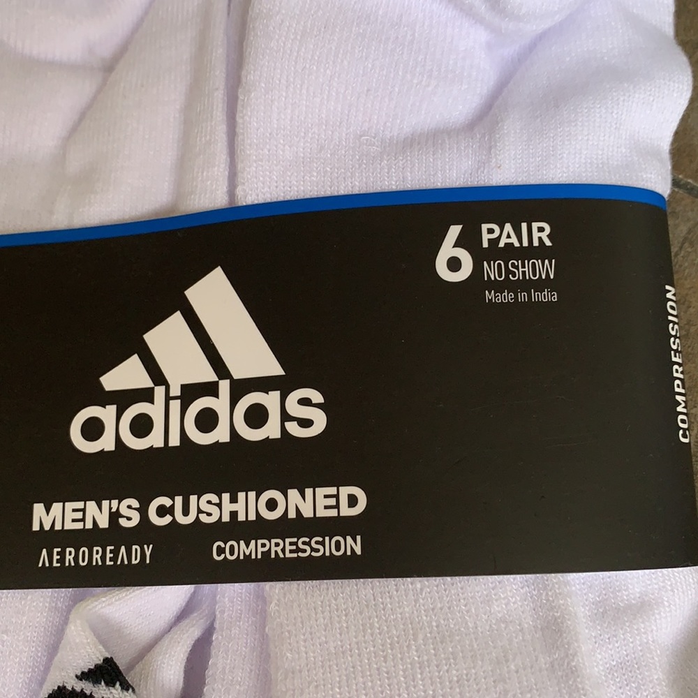 ADIDAS MEN’S CUSHIONED AERORADY COMPRESSN NO SHOW - Picture 3 of 12